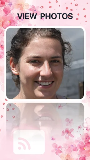 View photos functionality enabling photo sharing and display from mobile device to TV screen using screen mirror technology