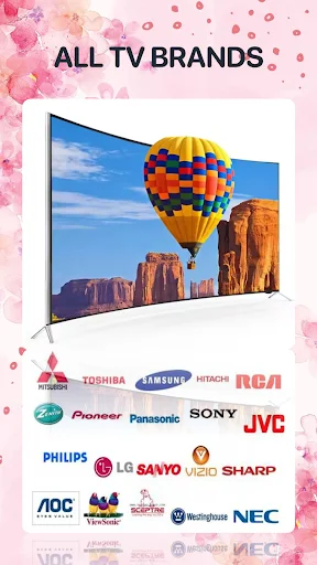 All TV brands compatibility showing universal support for multiple TV manufacturers including Samsung, Sony, LG, Philips, and more