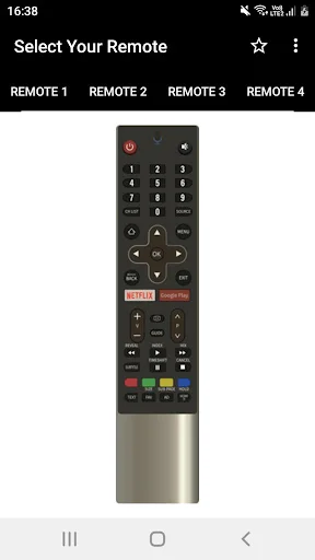 Skyworth Remote Controller Remote 7 featuring modern remote with Netflix button, number pad and gold accent bottom section