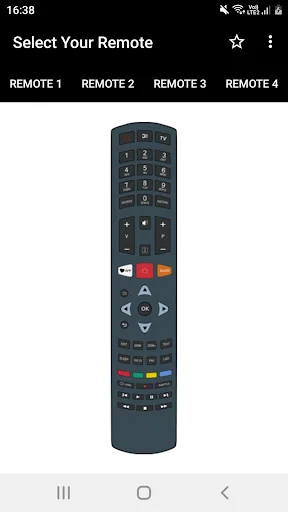 Virtual Thomson TV remote Remote 4 with slim design, numeric keypad, and directional control buttons