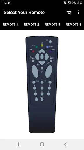 Thomson remote controller Remote 6 with large navigation pad and colorful function buttons at top
