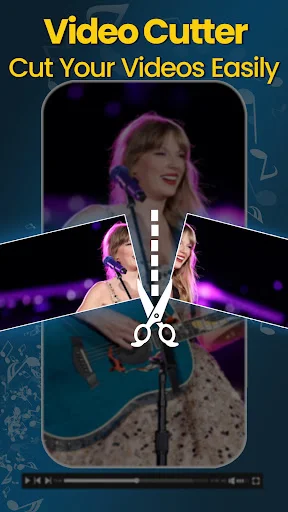 Video Cutter feature displaying image with scissors icon overlay for cutting and trimming videos easily