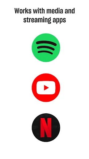 Volume Booster compatibility with streaming apps - works with Spotify, YouTube, and Netflix for audio boost