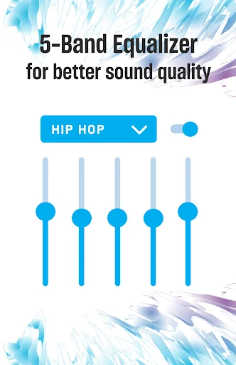 Volume Booster 5-band equalizer with Hip Hop preset for better sound quality and audio customization